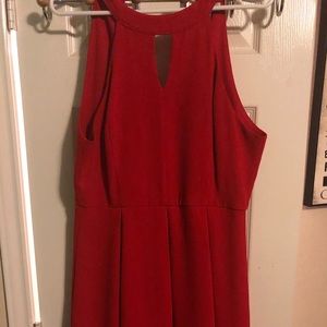 Red cocktail dress